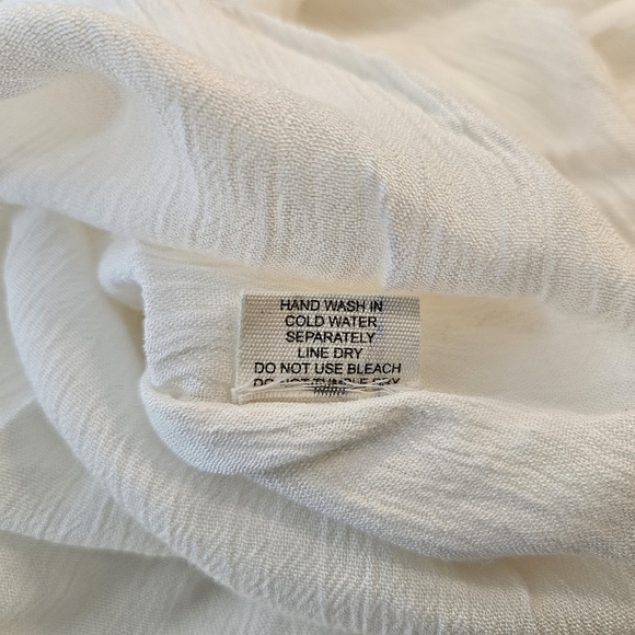 BOHO ME Button Tunic Kimono Top Size M White Oversized  Coverup - Picture 7 of 7